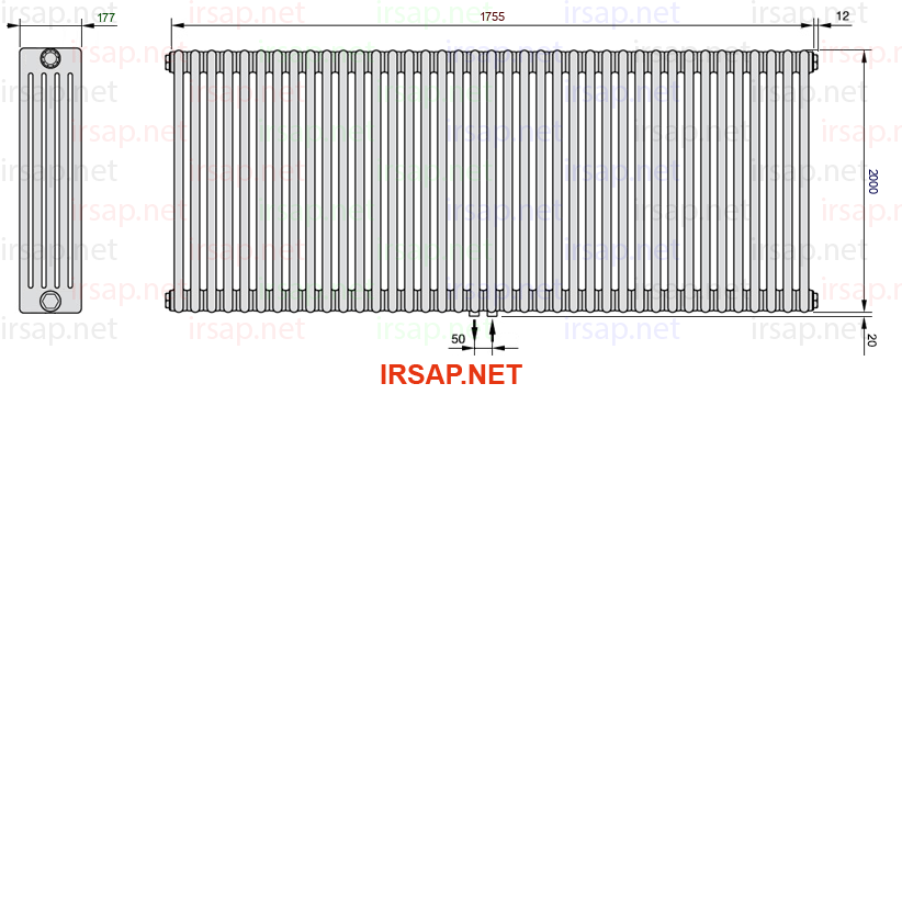 Радиатор IRSAP Tesi 52000/39 T50 CL 01